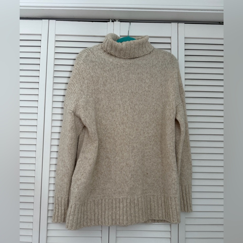 Everlane Beige Turtleneck Sweater